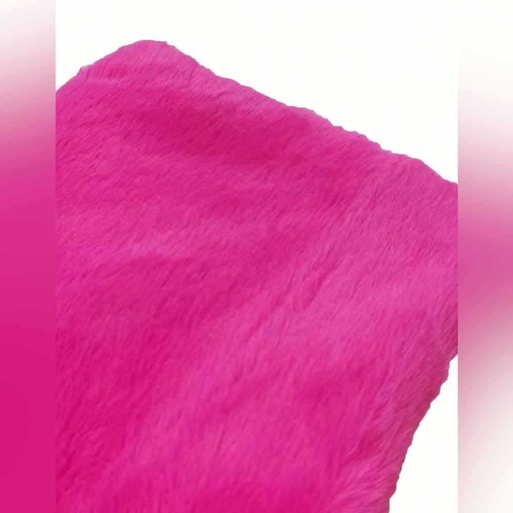 Vibrant Pink Faux Fur Cropped Jacket - Picture 2 of 4
